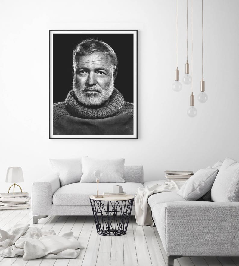 Hemingway Poster Ernest Hemingway Poster Hemingway print Etsy
