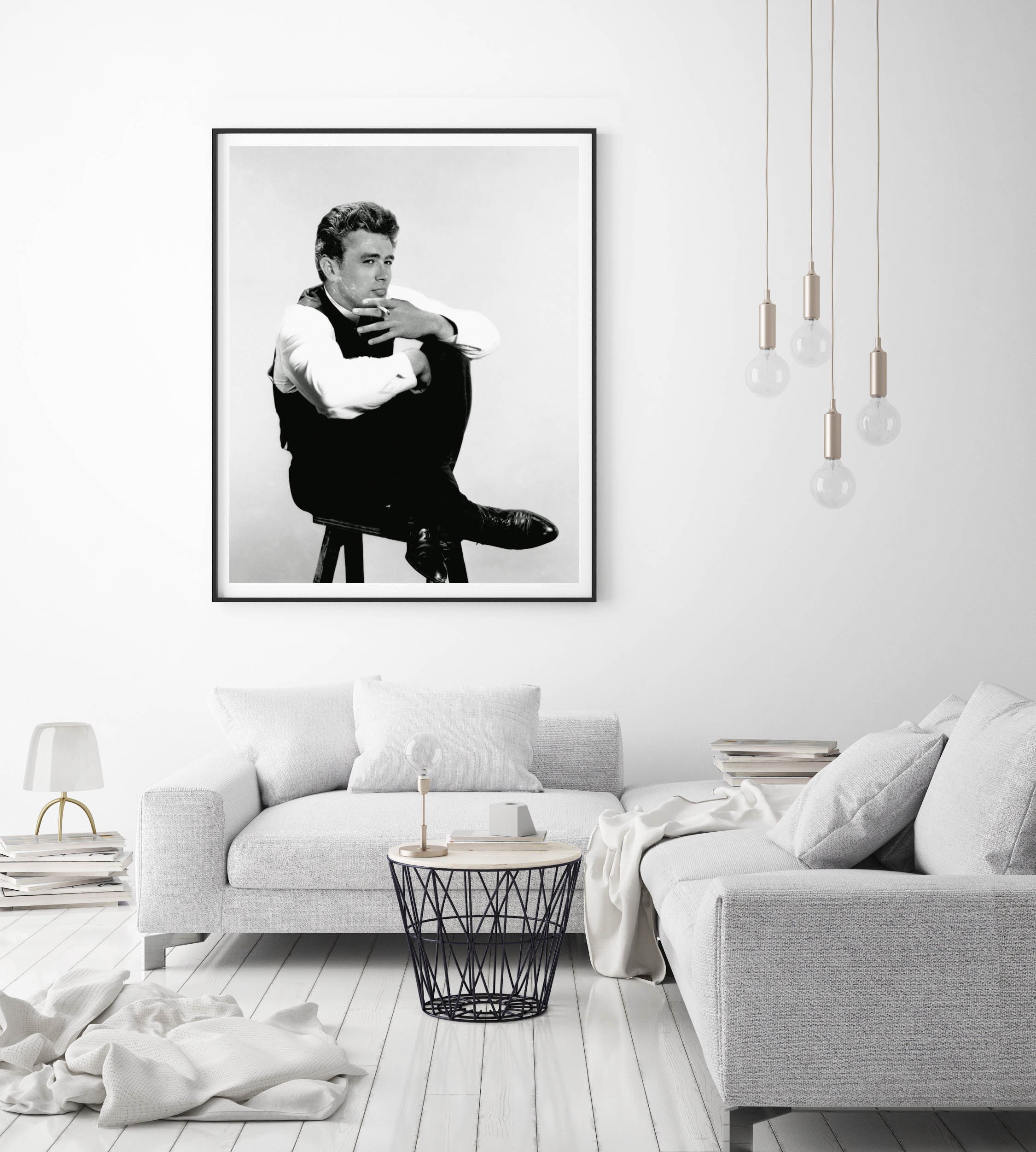 James Dean print James Dean poster smoking James Dean Wall | Etsy