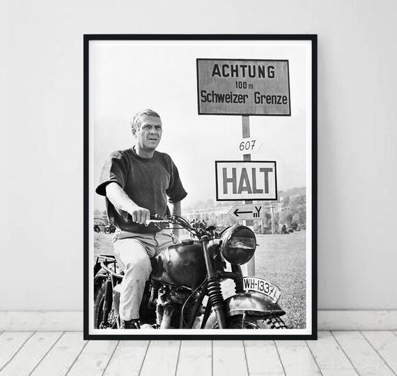 Steve Mcqueen Print Poster Mens