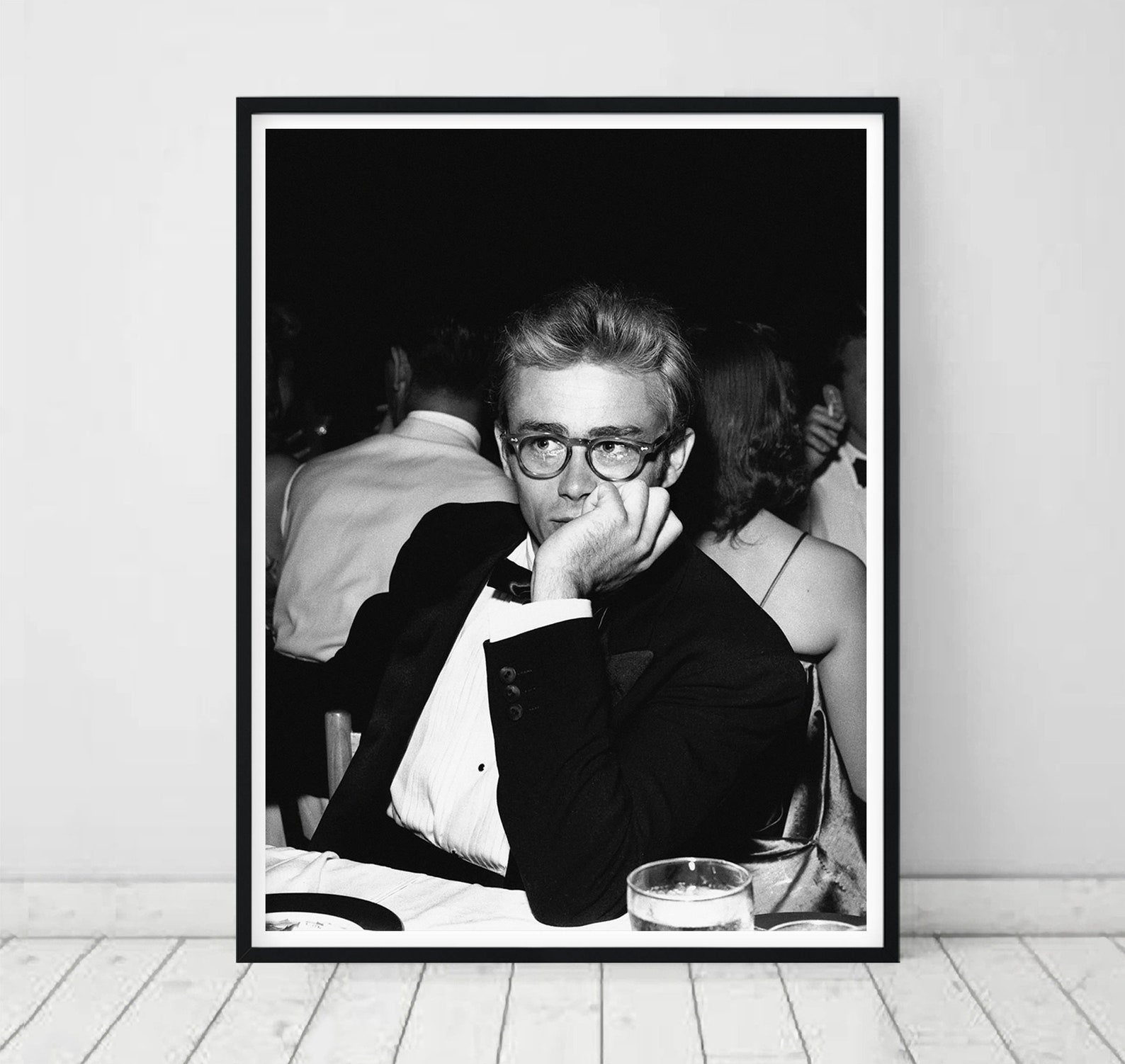 James Dean art James Dean poster James Dean Wall Art Black Etsy