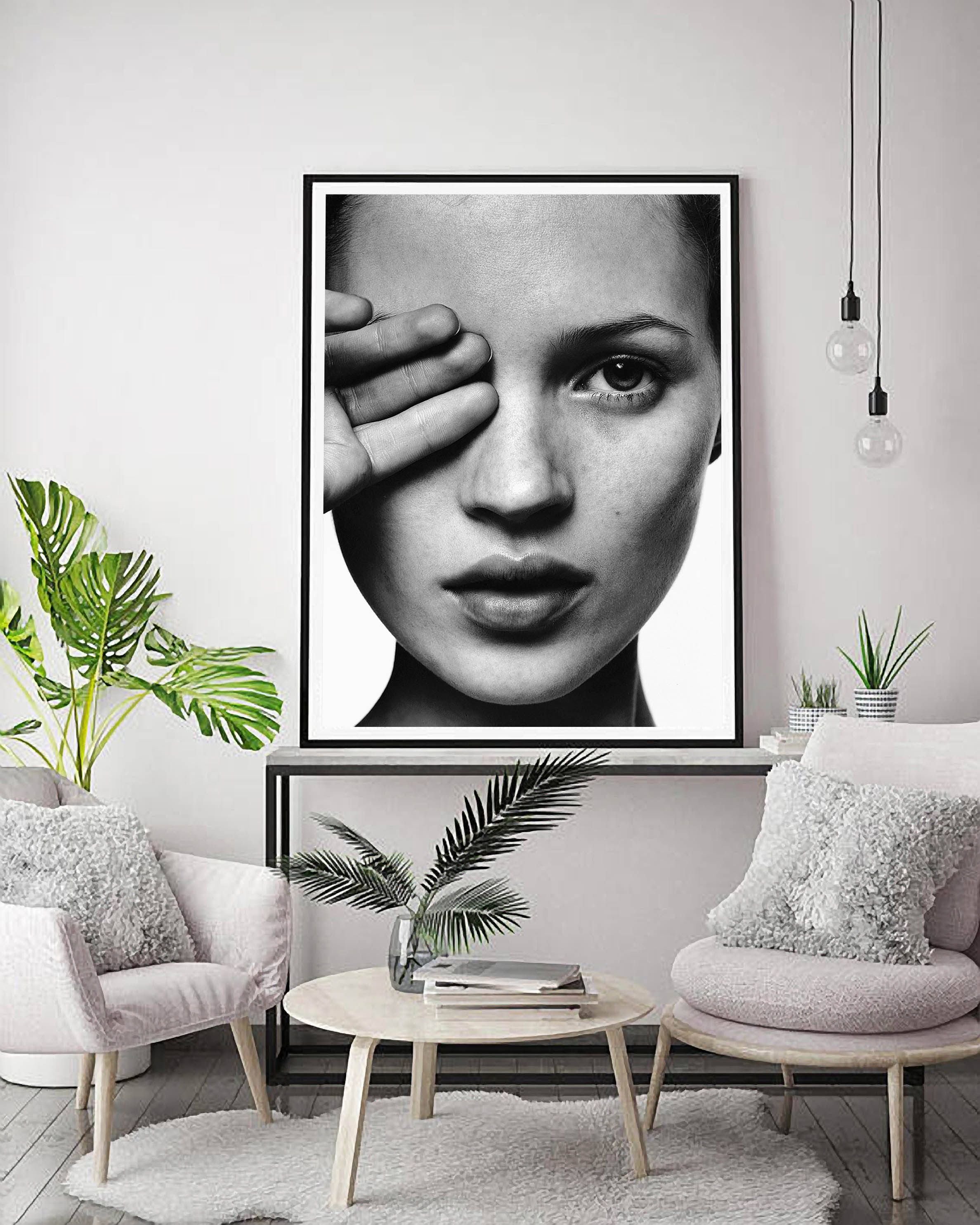 Kate Moss Poster Fashion art Black and white photography | Etsy