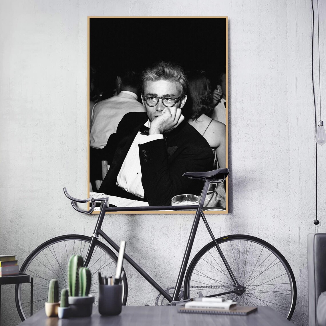 James Dean art James Dean poster James Dean Wall Art Black Etsy