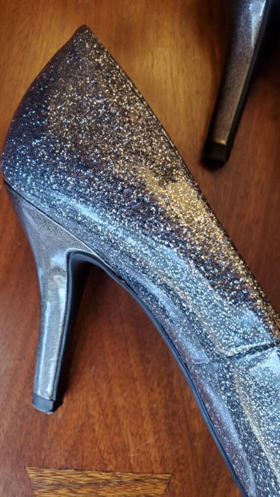 Fancy silver shop shoes