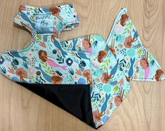 Bolsa de arrastre de cola de sirena impermeable personalizada para mascotas discapacitadas, discapacitadas, paralizadas o amputadas