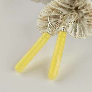 Milky Yellow Amber Earrings, Genuine Amber Earrings, Amber Stick, Silver Jewelry With Amber, Amber Gift Jewelry, Natural Amber Jewelry