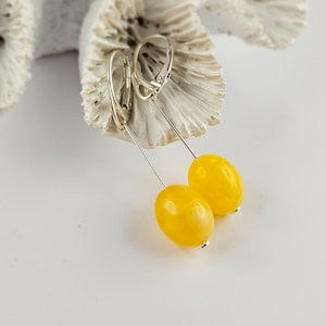 Landschaft Bernstein Ohrringe, echte Bernstein Ohrringe, Bernsteinkugeln, gelber Bernstein, Silberschmuck mit Bernstein, Bernstein Geschenkschmuck, Bernsteinperlen