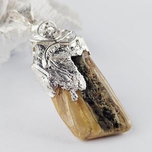 Unique Color Amber Pendant, Natural Baltic Amber And Silver, Genuine Amber Jewelry, Amber Raw Stone, Gift for her, Pendant, unique pendant