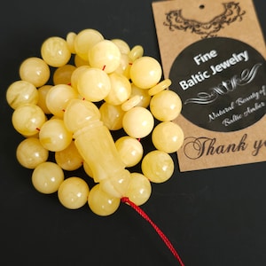 Ø +13mm Royal Baltic Amber Islamic Prayer, 37 Round Beads, 56.33g Rosary, Tesbih, subha, tasbih, misbaha, kehribar, pure amber, كهرمان