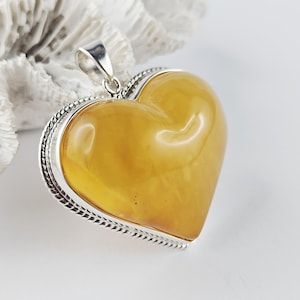 Shiny Orange Amber Pendant, Natural Baltic Amber And Silver, Genuine Amber Jewelry, Amber Stone, Gift for her, Pendant, unique pendant