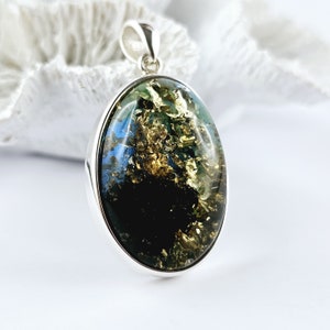 Deep Shiny Blue Amber Pendant, Natural Baltic Amber And Silver, Genuine Amber Jewelry, Amber Stone, Gift for her, Pendant, blue pendant