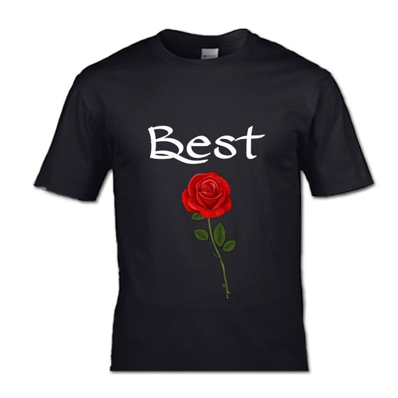 Best Friend Rose Color T-shirt Set One for You & Your Best | Etsy Ireland