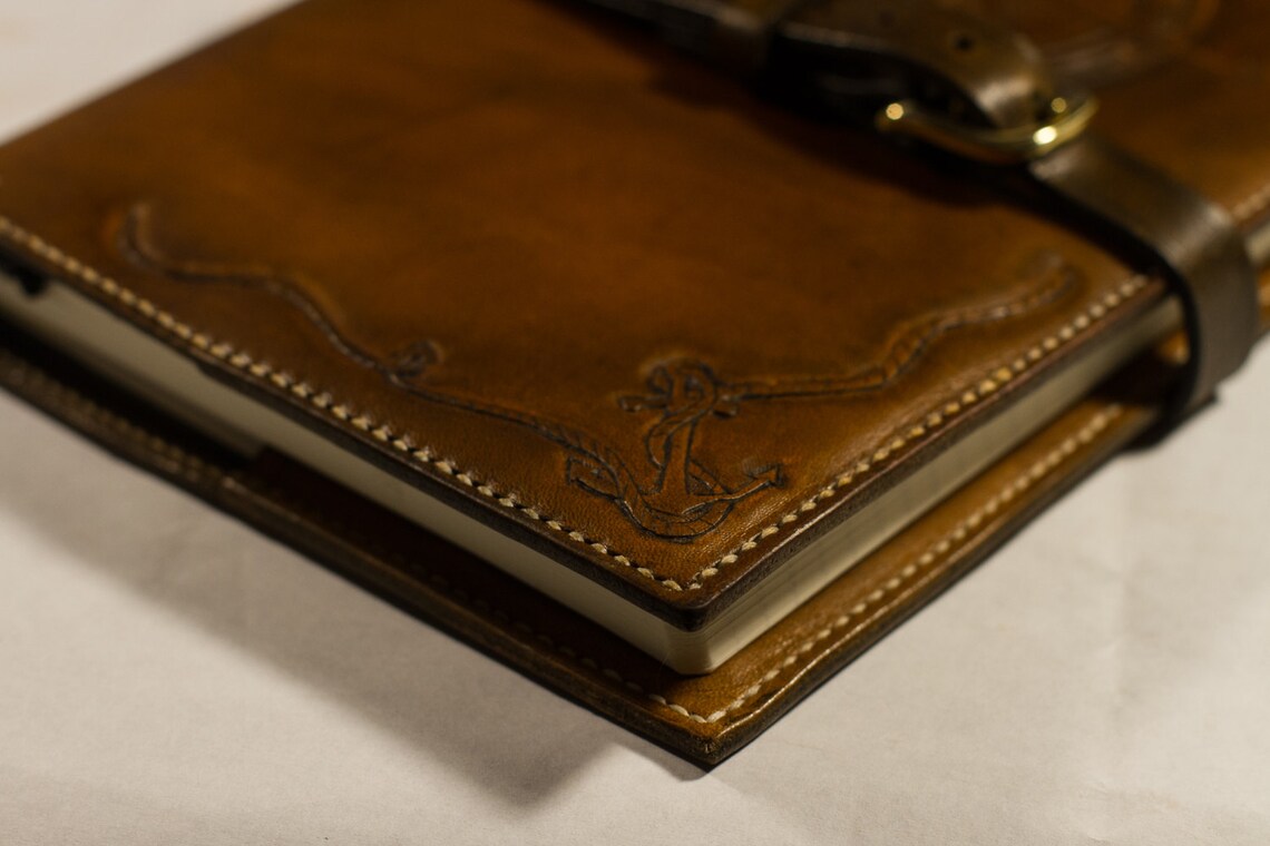 Handmade Tooled Leather Moleskin / A5 / Leuchtturm1917 Cover Etsy