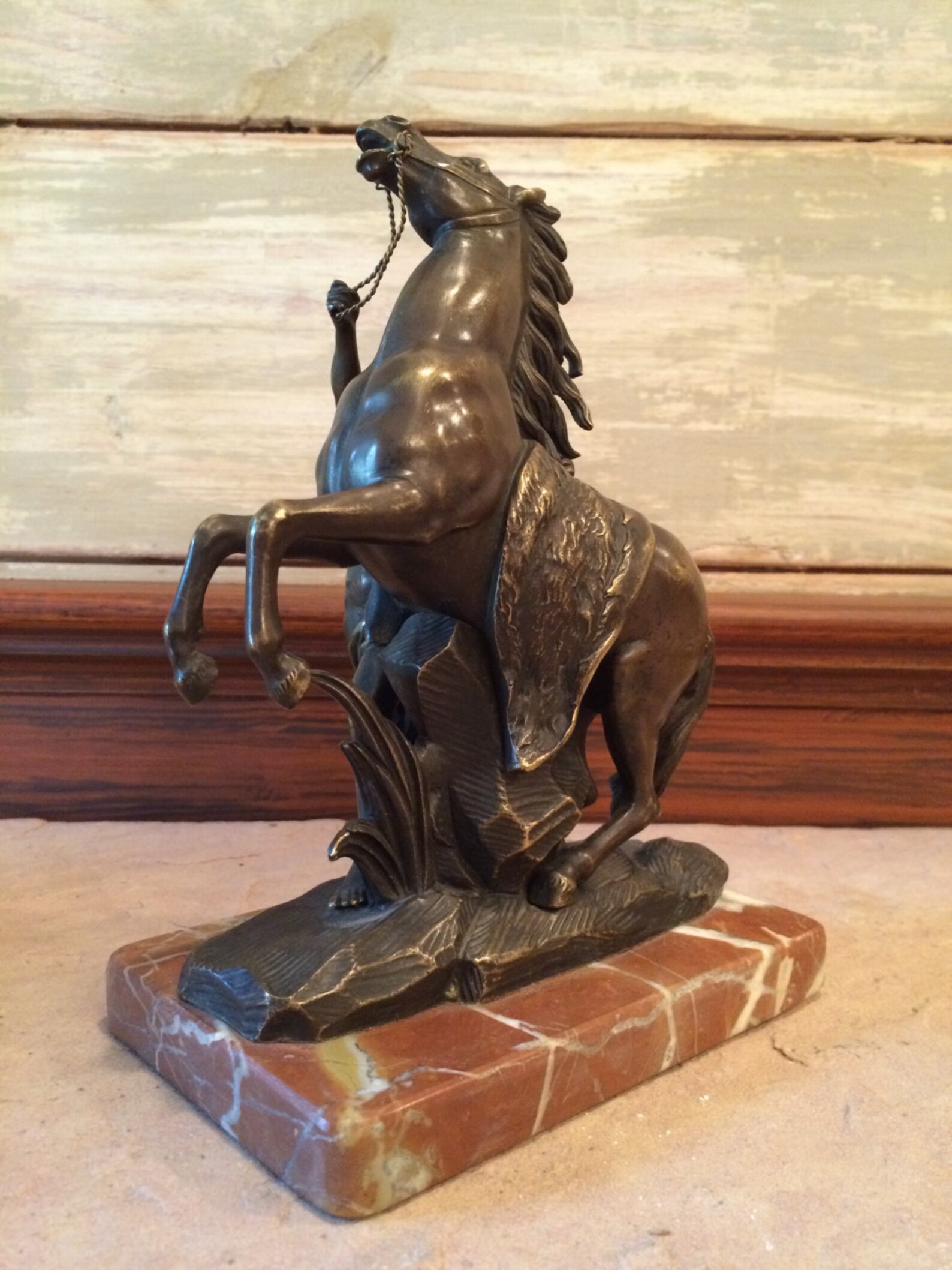 Man With Bucking Horse Bronze Statue Etsy