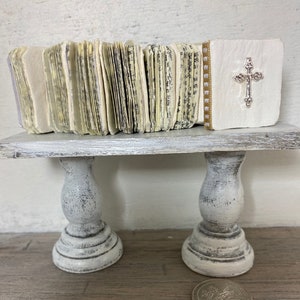 Miniature White Leather Bible