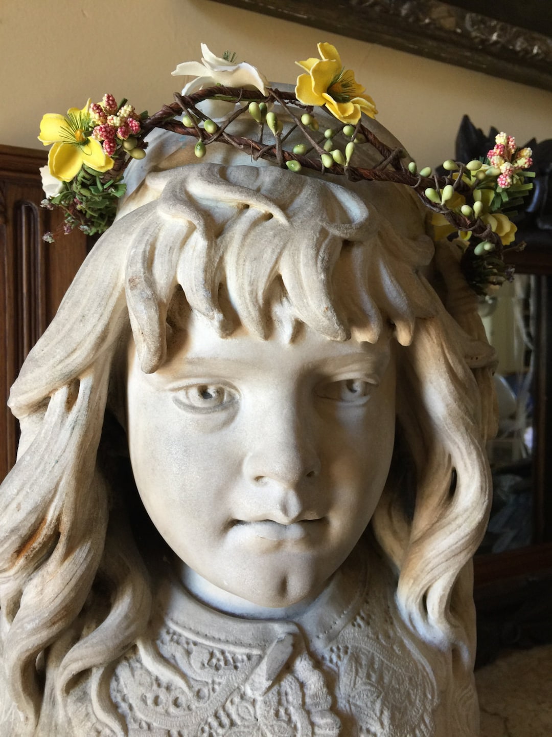 Yellow Floral Garland Flower Crown Etsy