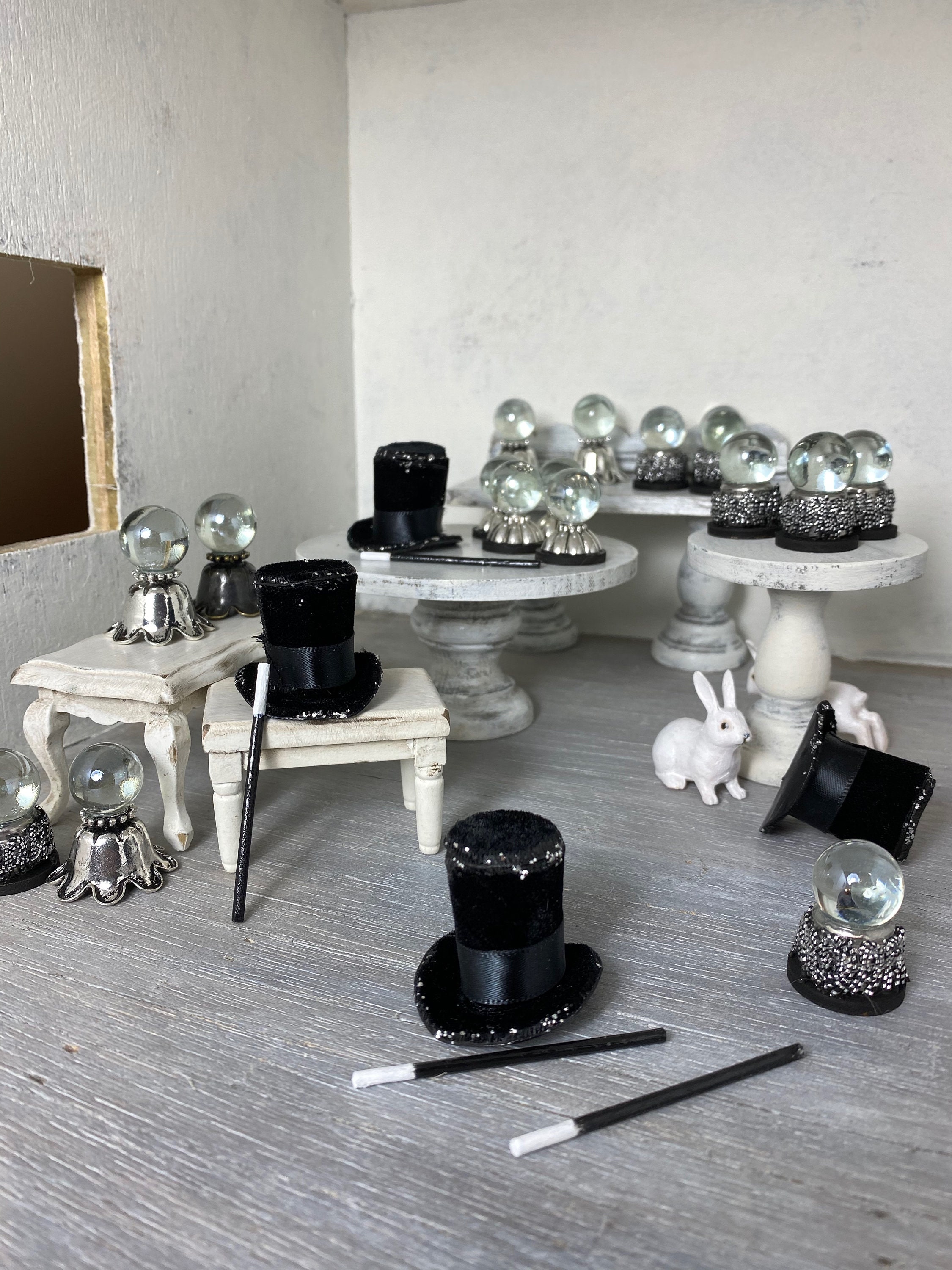 Mini Magic Top Hat, Stick and Crystal Ball Set - Etsy