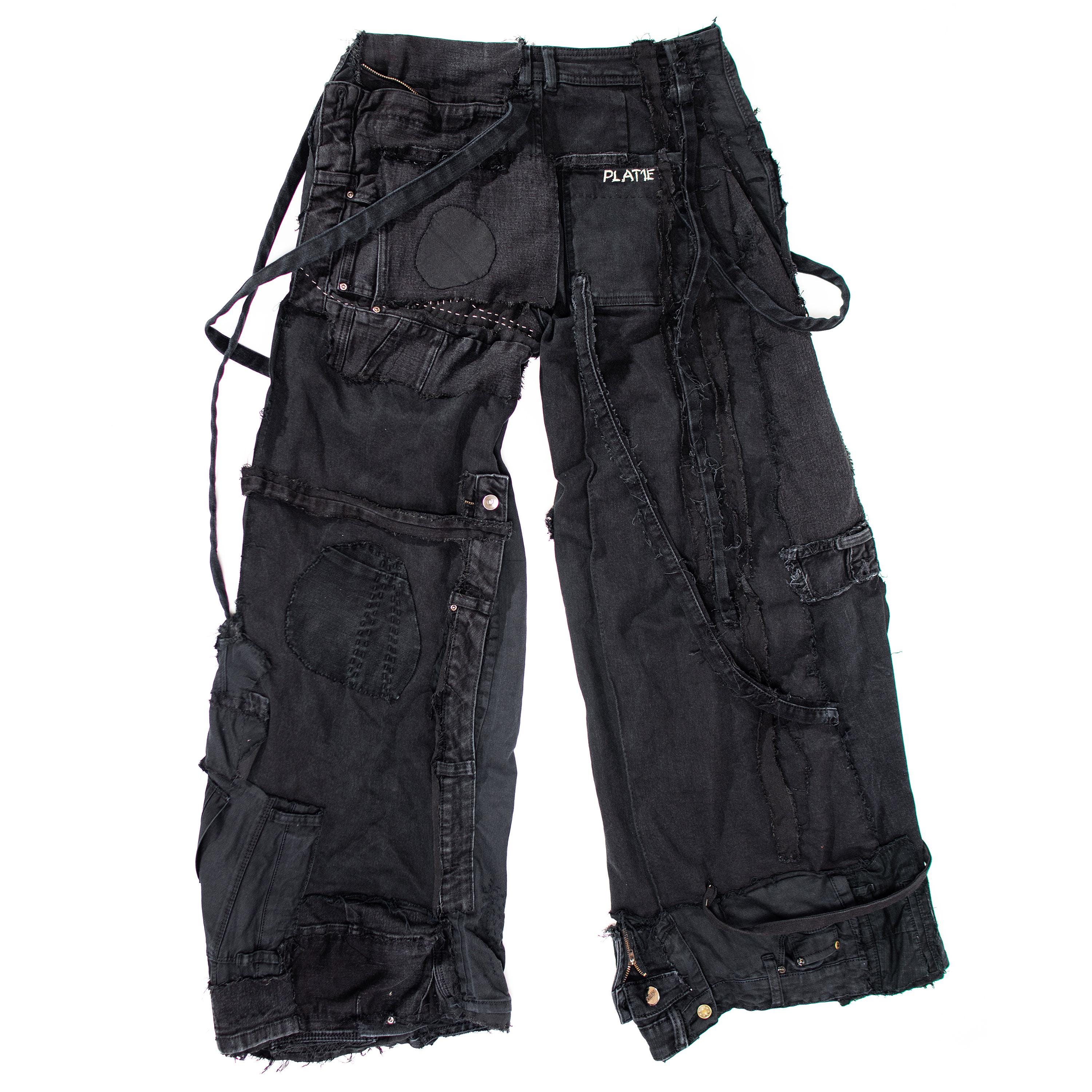 パンツ archive grunge baggy black denim pants m19307939163_1.jpg