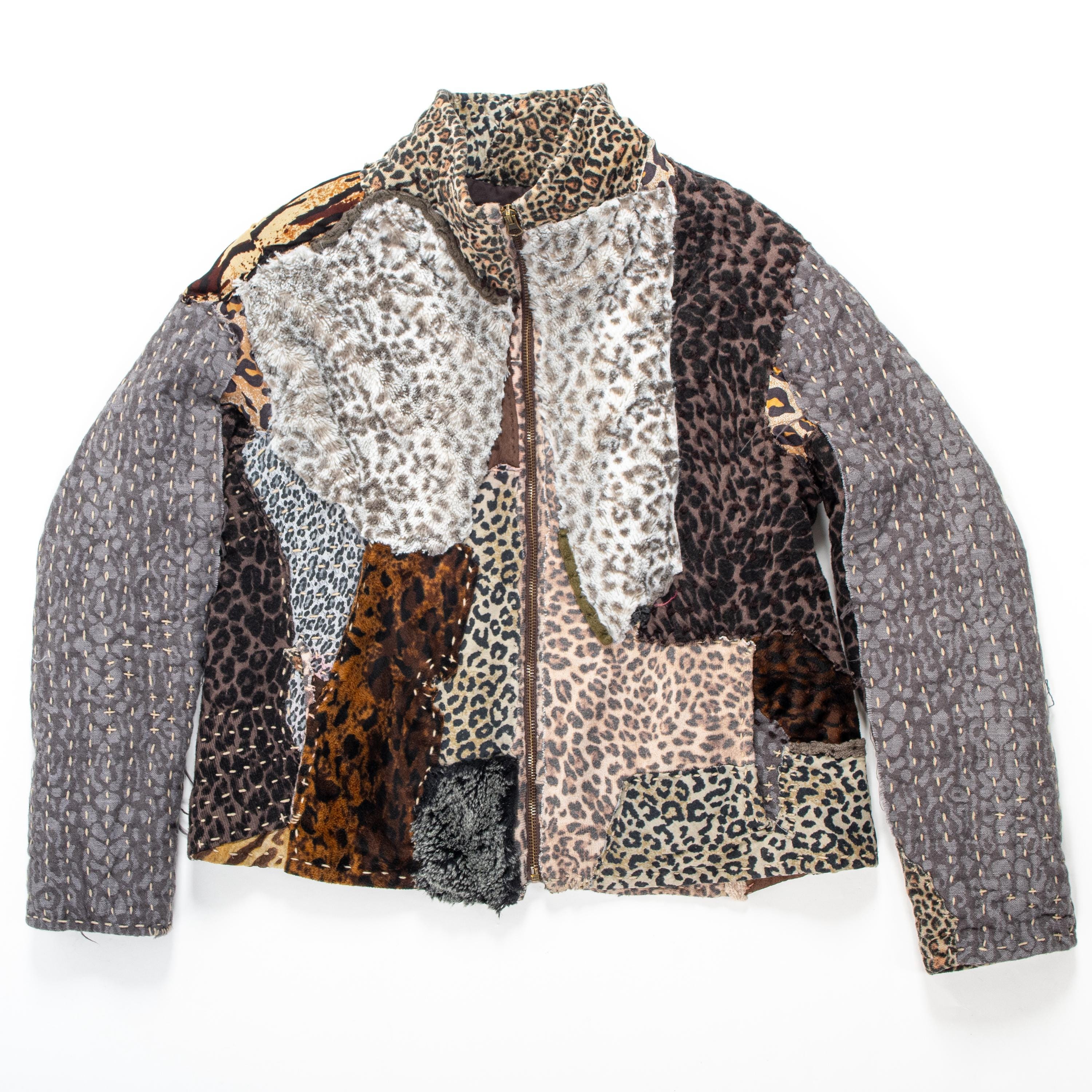 ジャケット・アウター shihoko Jacket Leopard. Boro Style. Japanese Sashiko Stiches. Patchwork