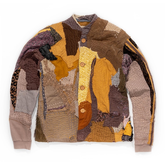 Boro Jacket, Inspired by Japanese Boro Stiches. Upcycled Patchwork