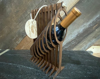 Wooden Wine Carrier, Wine Gift Bag,  Wine Caddy, Wine Gift Box, Wine Rack, Wine Basket, Wine Display with Coasters and Wine Glass Tags