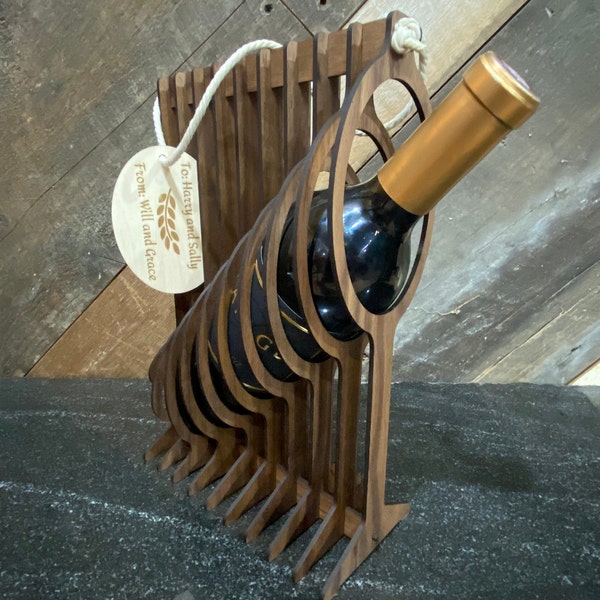 Wooden Wine Carrier, Wine Gift Bag,  Wine Caddy, Wine Gift Box, Wine Rack, Wine Basket, Wine Display with Coasters and Wine Glass Tags