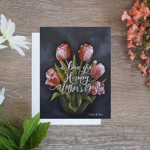 Mother&#39;s Day Tulips - Hand Drawn Notecard
