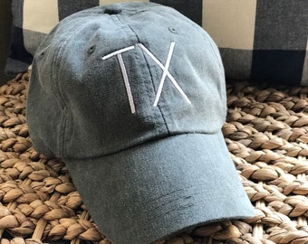 Embroidered Texas Hat, Monogrammed Texas Hat, Embroidered Hat