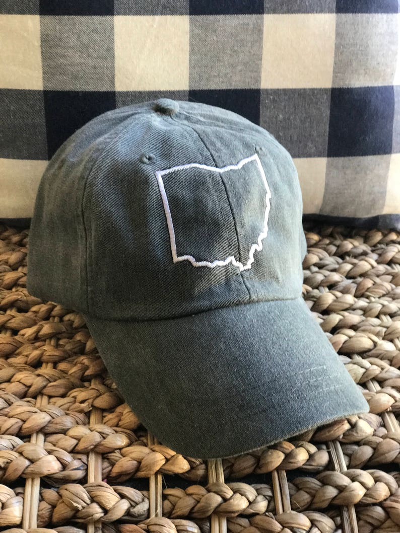 Ohio Embroidered Baseball Hat Ohio Monogrammed Hat Etsy