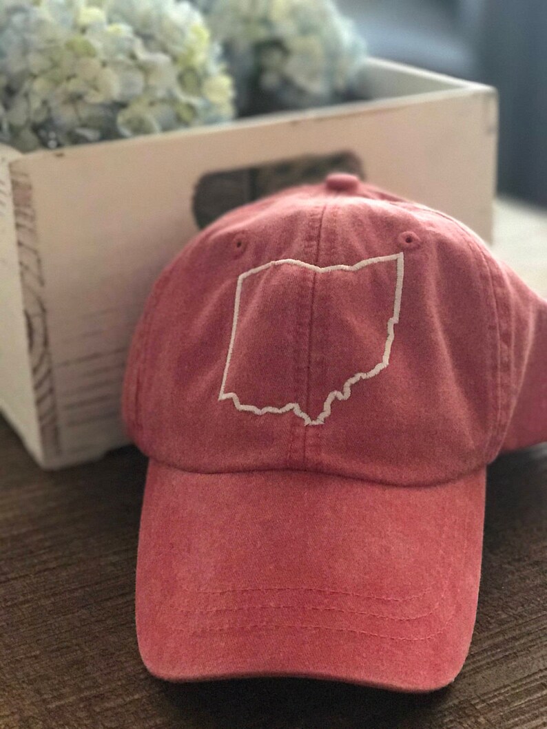 Ohio Embroidered Baseball Hat Ohio Monogrammed Hat Etsy