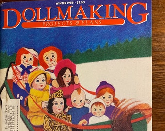 DollMaking Magazine Projects & Plans Vol 2 No 4 Winter 1986 - Patterns to make cloth, soft dolls / Porcelain / Ceramic Dolls - Paper dolls