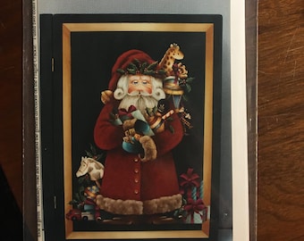 Santa's Dilemma - Santa Claus - Heritage Painting  - Painting Techniques / Pattern for Rustic Art Piece -How to Paint - Santa