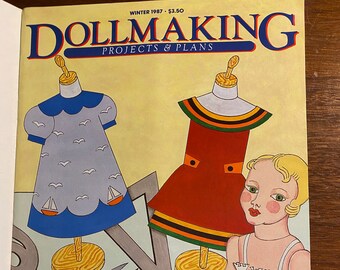 DollMaking Magazine Projects & Plans Vol 3 No 4 Winter 1987 - Patterns to make cloth, soft dolls / Porcelain / Ceramic Dolls - Paper dolls