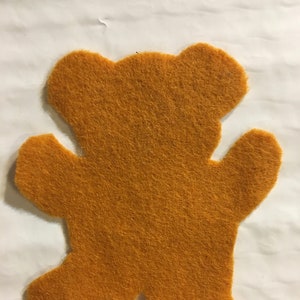 Felt Teddy Bears set of 3 bears to sew (6 pieces) together to make cute little bears for gifts, tags etc. 5&quot;