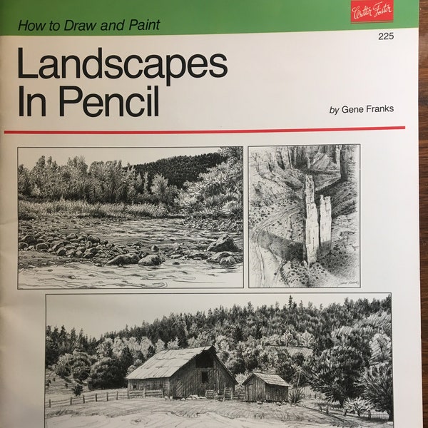 Landscapes in Pencil How to Draw  Paint - William F. Powell - Walter Foster #225 Art Instruction 1990 Technique Sketching, Draw Methods