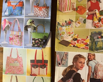 Set of Bags / Totes / Sacs Butterick Choose 5367, 4532,  5054, or 5338 Pattern 2005/09 - uncut