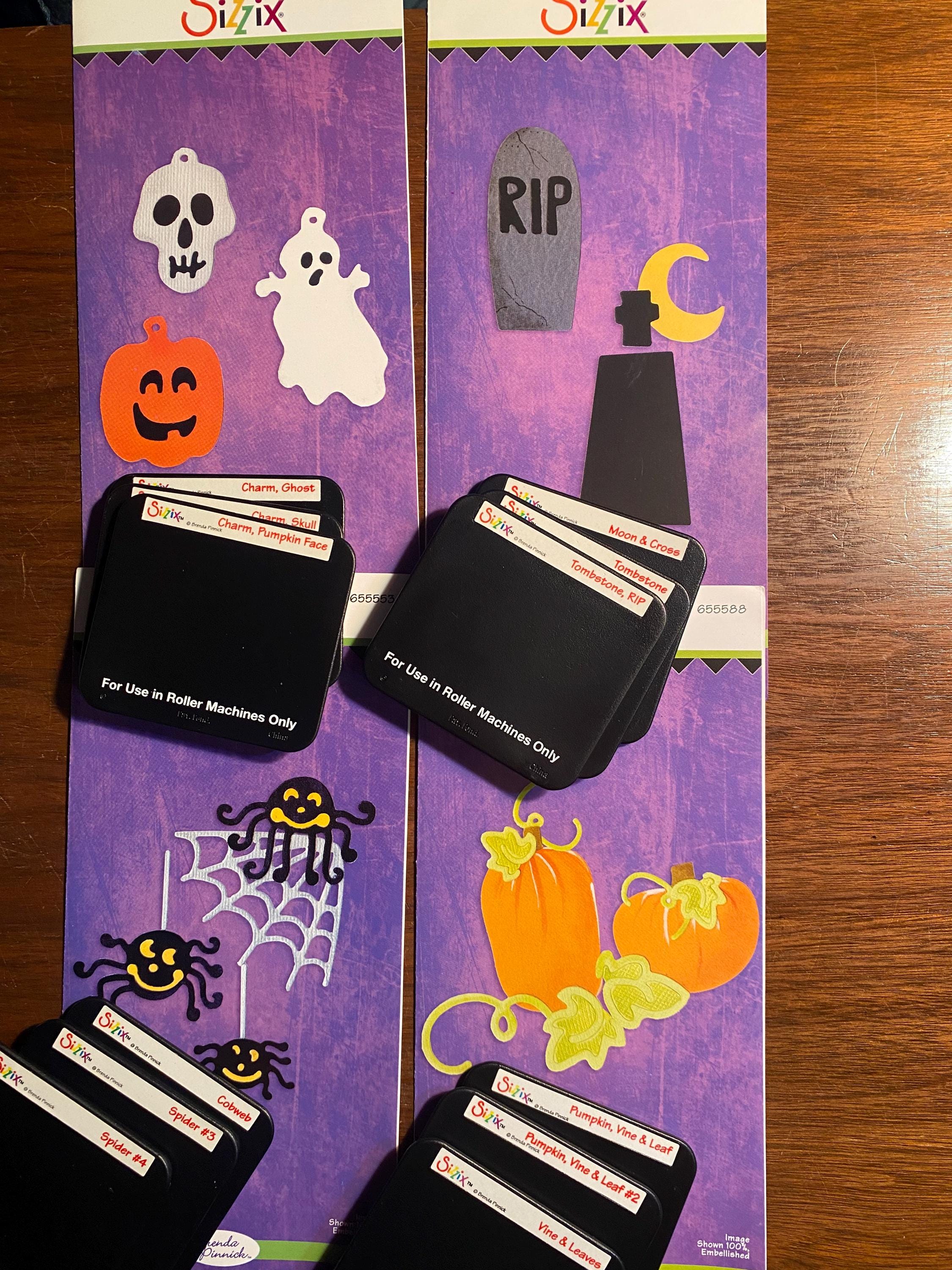 ロー　ハロウィンデザインシート ハロウィン ゴースト 墓地 パンプキン スパイダー ピックセット Sizzix