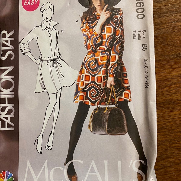 Miss Dress Classic (NBC Fashion Star) McCall’s M6600 Pattern - Adult Size ( 8, 10, 12 14, 16) 2012- non coupé