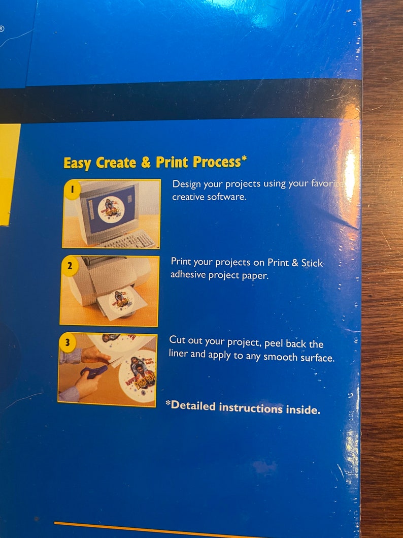 Print & Stick Project Paper - 10 Sheets - Use Computer Inkjet Printer ...