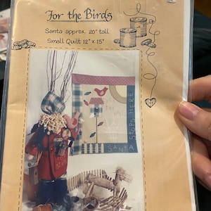 For the Birds / Bird House -  Quilt Pattern, APPLIQUE and Pieced And Santa Standing - 1996 - Hanging by a Thread - Connie&#39;s Calicos Too