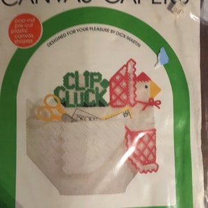 Galinha - Suporte de Frango para Cupons, Notas, Kit de Receitas Lona Alcaparras Lona de Plástico / Ponto pacote fechado, Artes de Lazer #211 Recipiente de Galinha