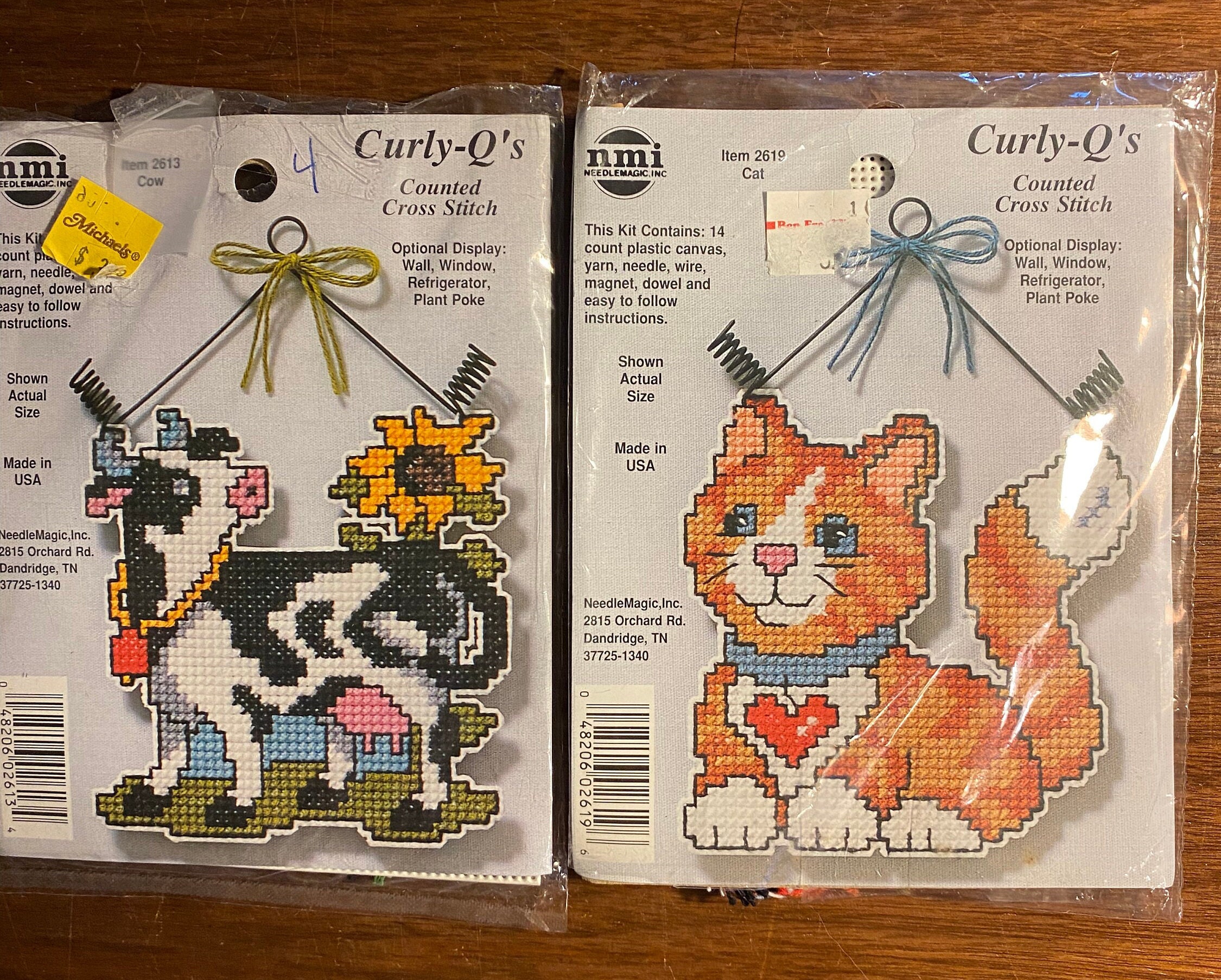 NMI STITCH 'N HANG COUNTED CROSS STITCH ORNAMENT KIT KITTY ITEM