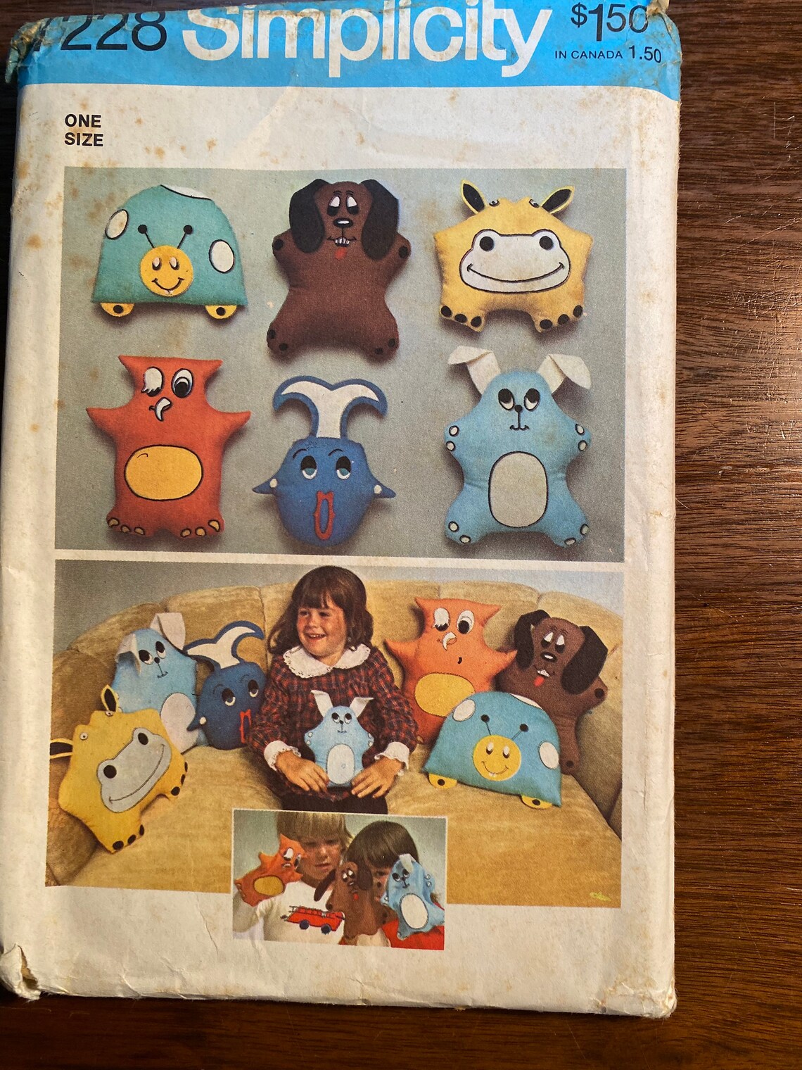 Pillow Pals & Hand Puppets PATTERN - Simplicity 7228 - Accent Pillow ...