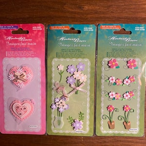 Embellissements de paillettes pour scrapbooking - Choisissez des cœurs, des fleurs, des papillons - Scrap-booking, fabrication de papier, album photo, journaux, etc.
