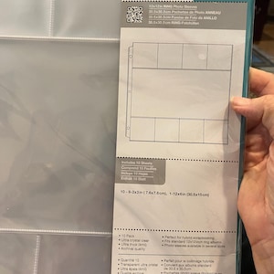 Páginas de repuesto para álbumes de recortes, 10 hojas transparentes para álbumes - Manualidades con papel, almacenamiento de fotos - 30 x 30 cm - Nuevo - We R Memory Keepers - Protector