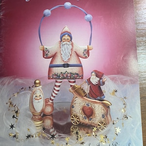 Expressions of Santa -  Christmas - Janet Riegel - Painting Technique - 1991 - Art Instruction - Methods - Folk Art Wood - Tole Decorative