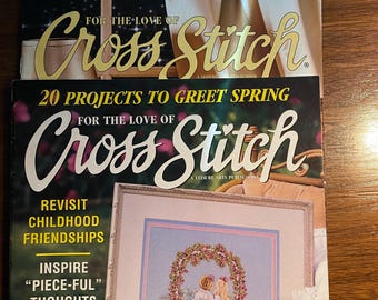 For the Love of Cross Stitch Magazine 1999 Pick March, July or September Edition - Hummingbird, Bookmarks Embroidery, projects charts