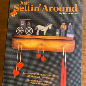 Just Settin&#39; Around Amish - Doxie Keller - Malarstwo ludowe, techniki Tole / Wzory - 1987 - Mennonite Press - Szablony projektów