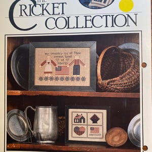 Patriotic Sampling Cricket Collection No 37 Counted Thread Cross Stitch Chart - Karen Hyslop / Vicki Hastings - 1987 - Dolls