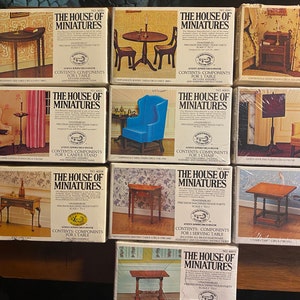House of Miniatures Dollhouse Furniture Kit - Choose Hepplewhite Table,, Queen Anne, Chippendale Chair etc