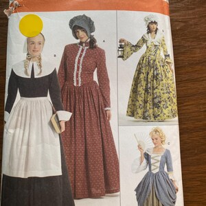 Dress Up On Stage Costumes Adult Simplicity 3723 Pattern Size 6 to 12 - Historic / History Clothing - 2007 Pilgrim Colonial America - Schewe